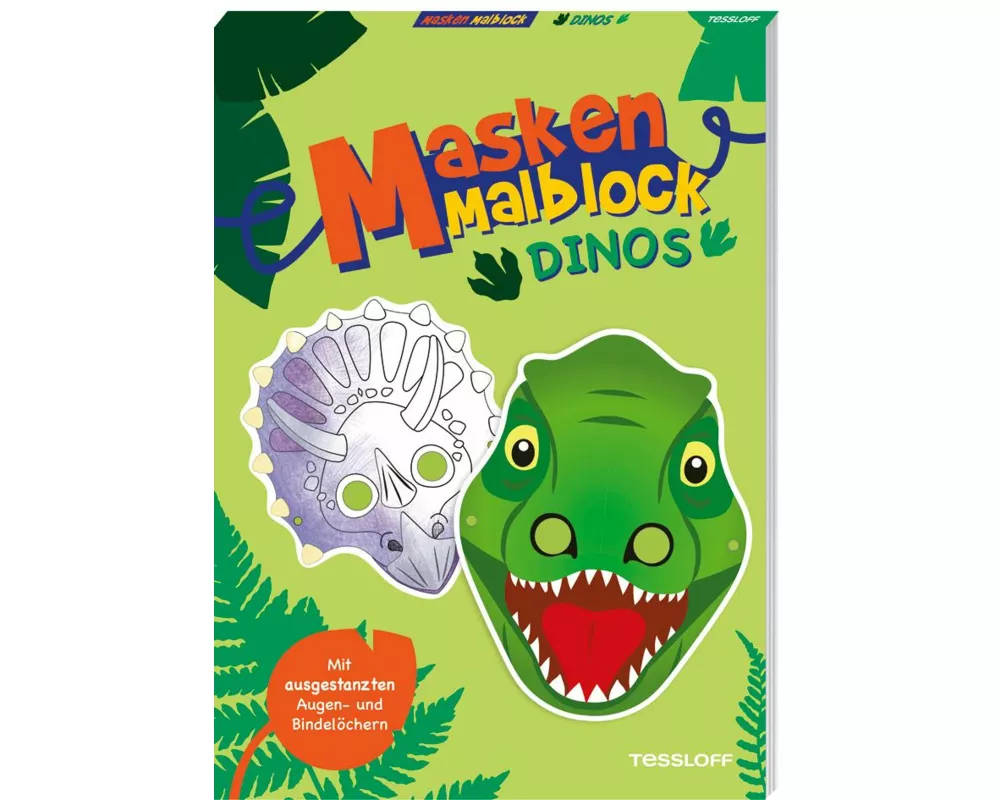 Masken-Malblock. Dinos