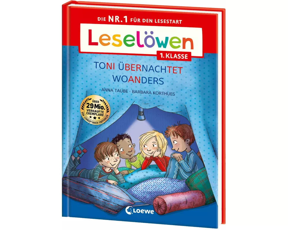 Leselöwen 1. Klasse - Toni übernachtet woanders (Großbuchstabenausgabe)