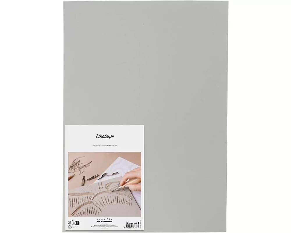 Creativ Company Stempel Zubehör Linoleumplatte 30 x 40 cm