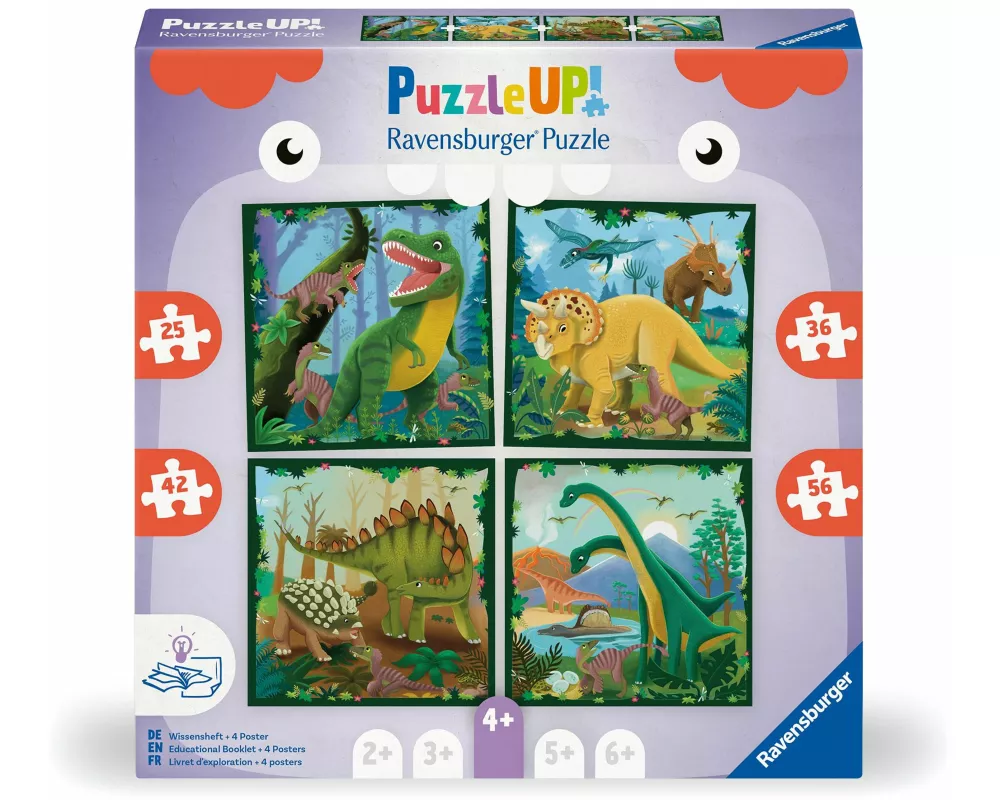 Kinderpuzzle 25, 36, 42, 56 Teile - Puzzle UP! Dinosaurier