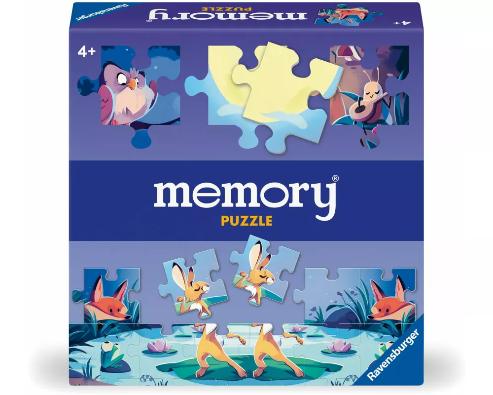 memory Puzzle Tiere am Teich - Kinderspiel ab 4 Jahre