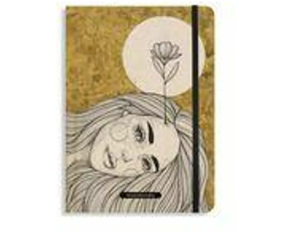 matabooks - Nachhaltiges A5 Notizbuch/Tagebuch/Bullet Journal/Schreibheft/Notebook aus Süßgraspapier - Nari Farbe: Sunrise Gold (liniert)