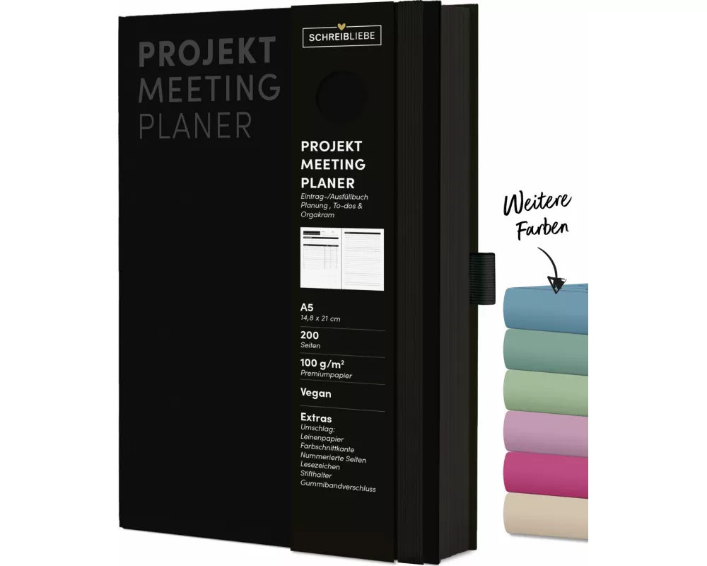Projekt-Meeting Planer Black