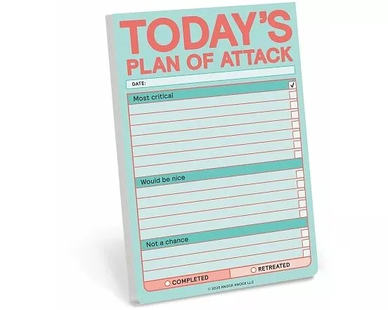 Knock Knock Today’s Plan of Attack Great Big Stickies (Pastel Version)