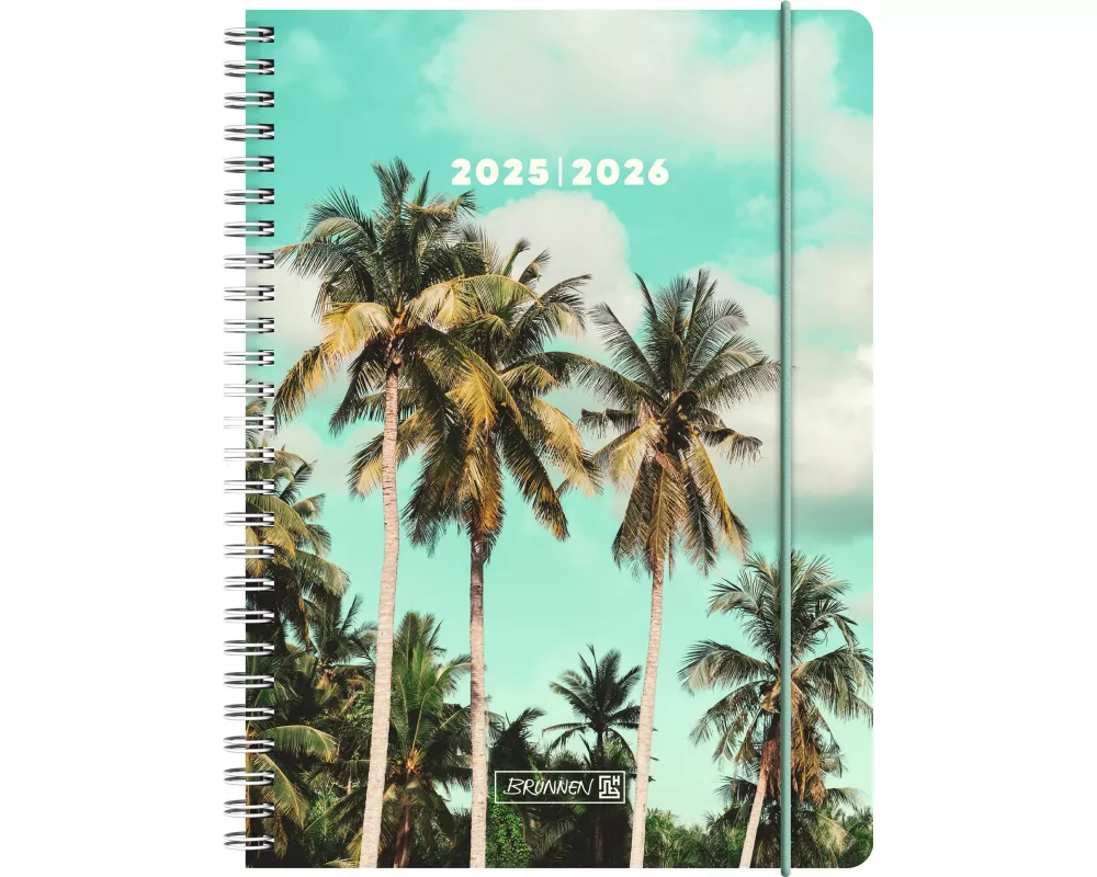 BRUNNEN Schülerkalender (2025/2026) "Tropical", 2 Seiten = 1 Woche, A5, 208 Seiten, PP-Umschlag, mehrfarbig