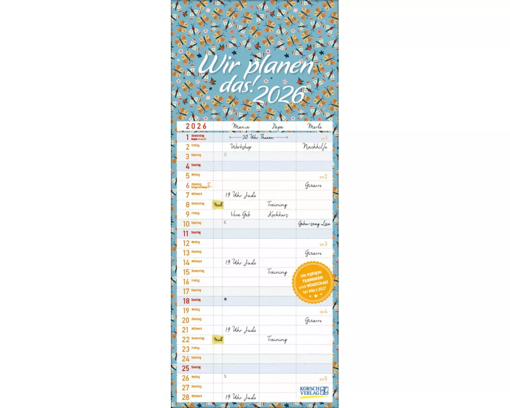 Familientimer Wir planen das! 2026