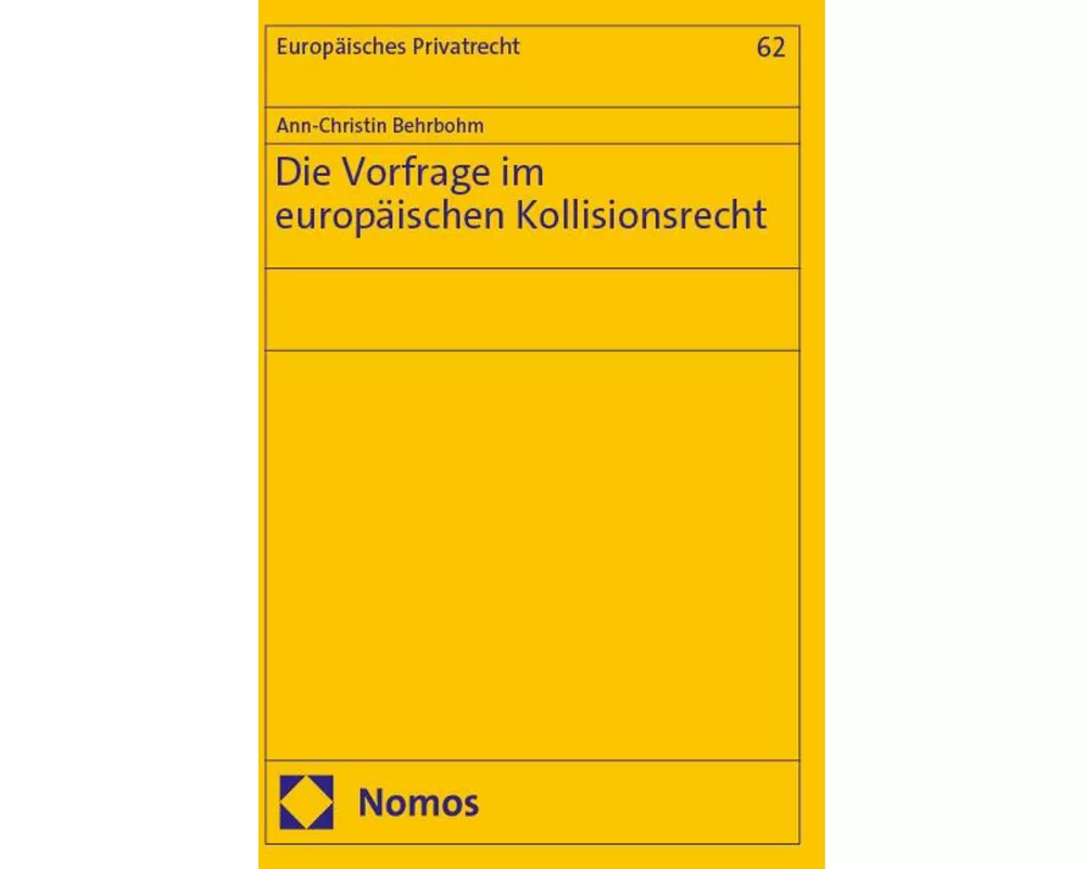 Die Vorfrage im europäischen Kollisionsrecht