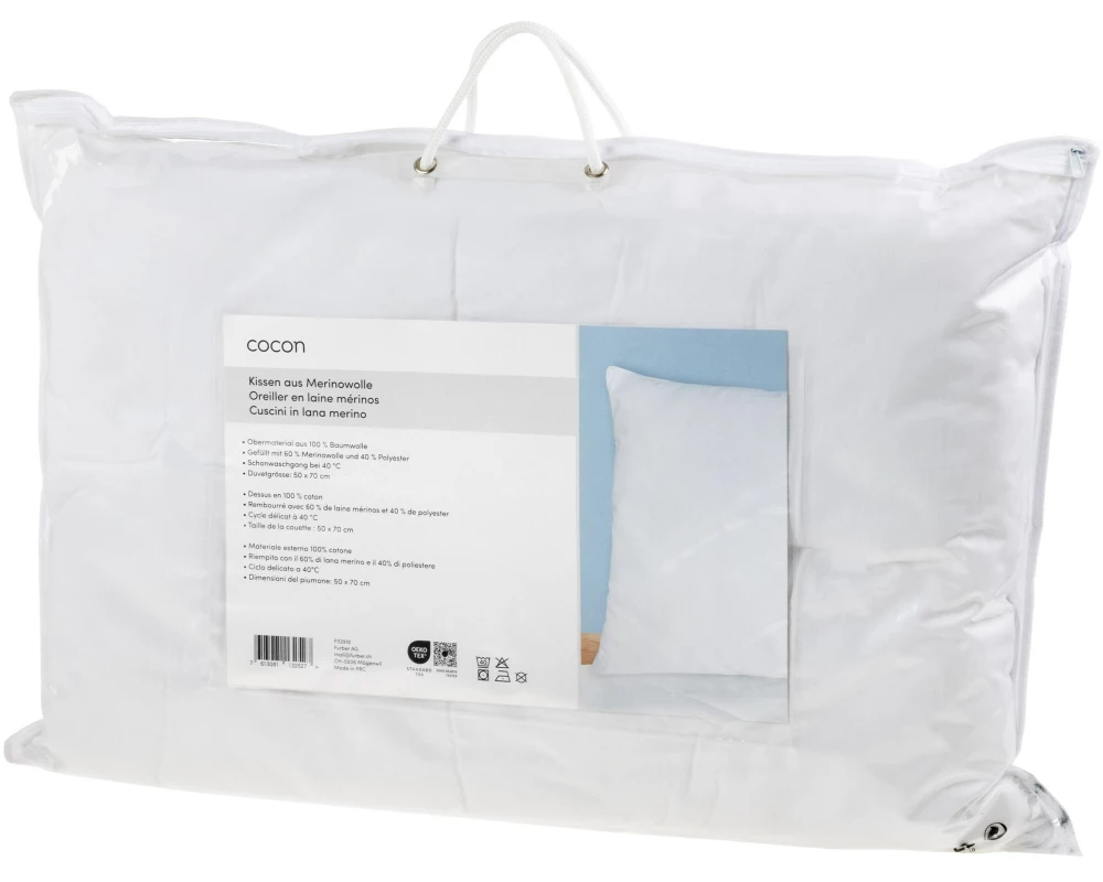 COCON Kopfkissen Merinowolle 50 x 70 cm