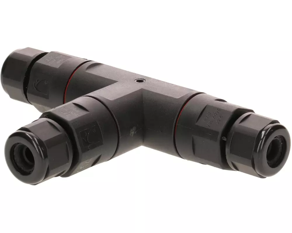 Max Hauri Verbindungsmuffe T-Stück IP68, 6.5 - 11 mm, Schwarz