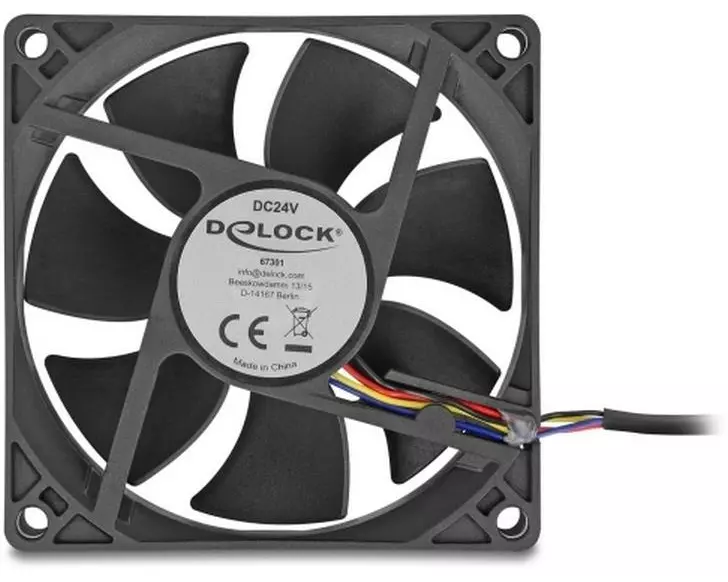 Delock PC-Lüfter 24 V DC, 80 x 80 x 25 mm
