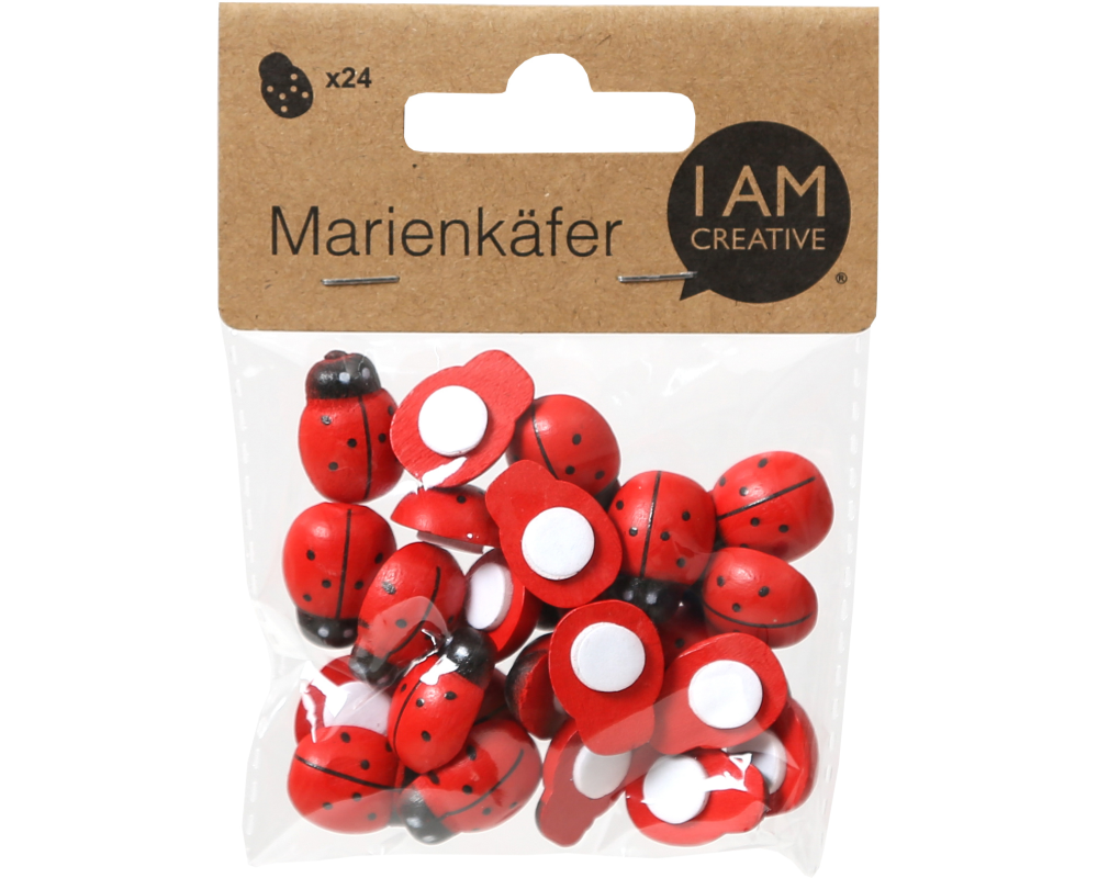 I AM CREATIVE Marienkäfer 4501.46 19mm, rot