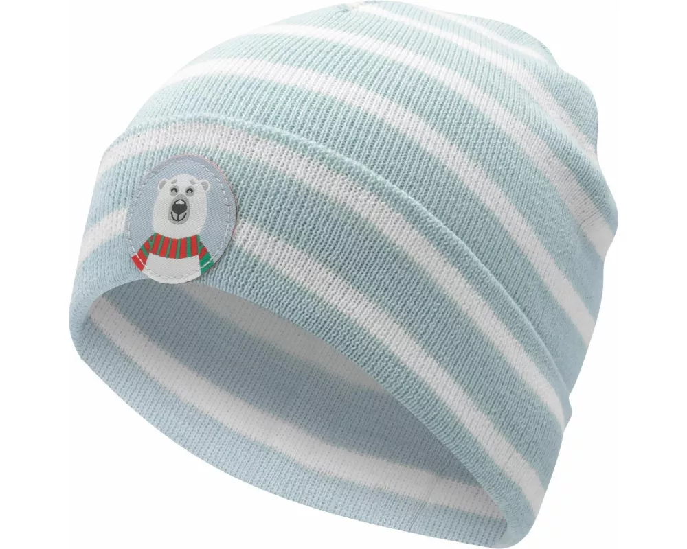 GRUSS & CO Zaubermütze für Kinder, in Mützen-Form gepresst, mit Motivdruck "Winter Eisbär", Einheitsgröße für Kinder von 3-7 Jahren