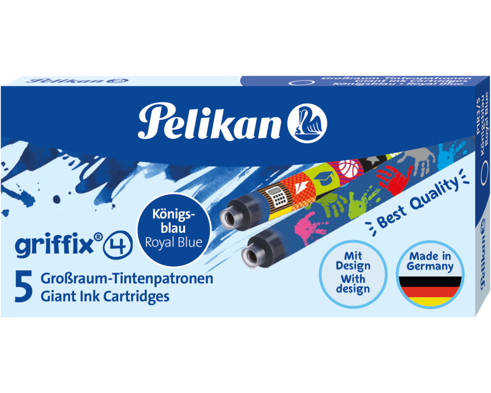 PELIKAN Tintenpatrone Griffix 960583 königsblau, löschbar