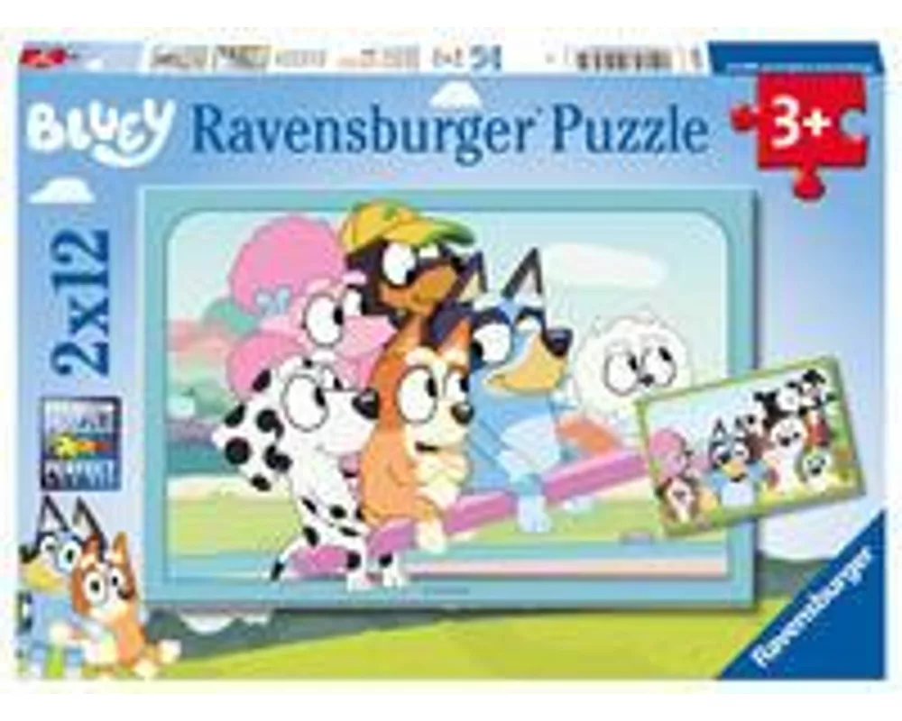 Kinderpuzzle 2x12 Teile - Spaß mit Bluey