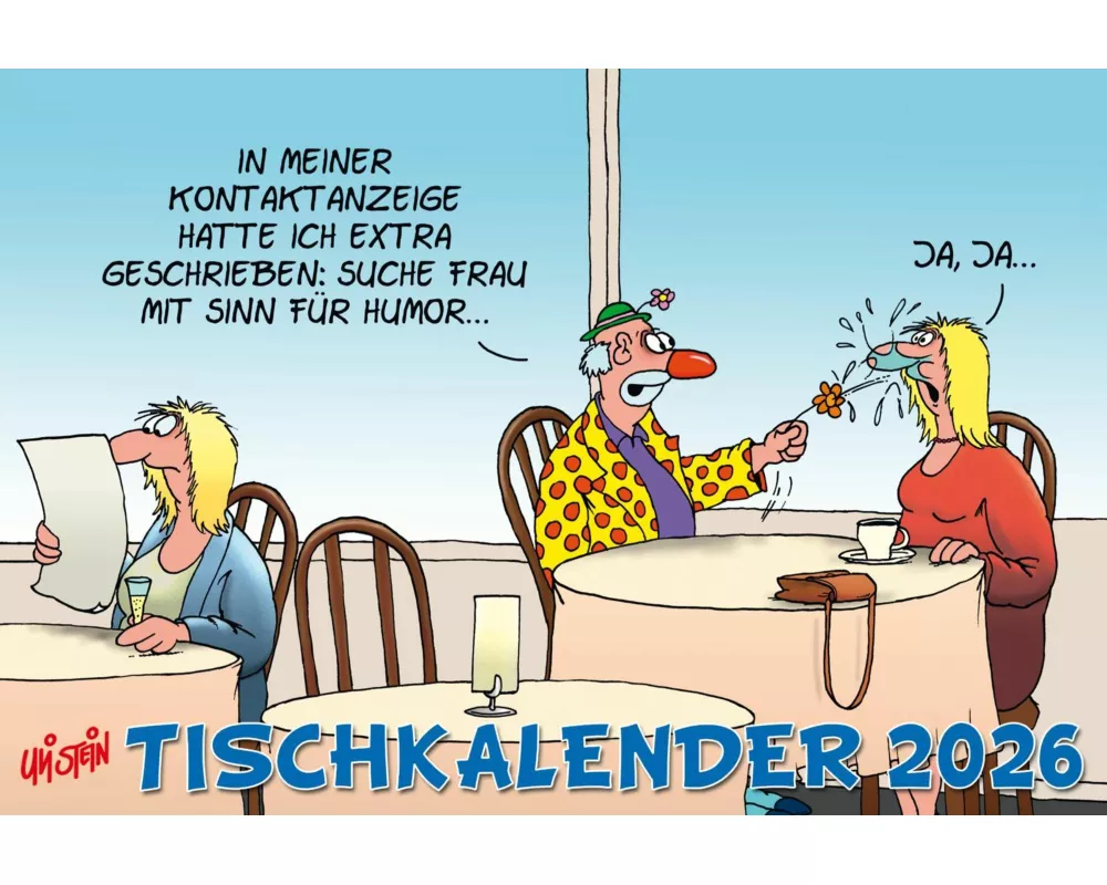Uli Stein Tischkalender 2026: Monatskalender zum Aufstellen
