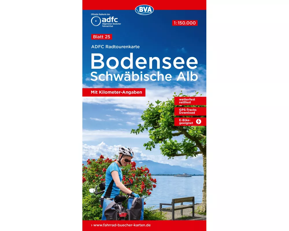 BVA ADFC Radtourenkarte Bodensee Schwäbische Alb 1:150.000