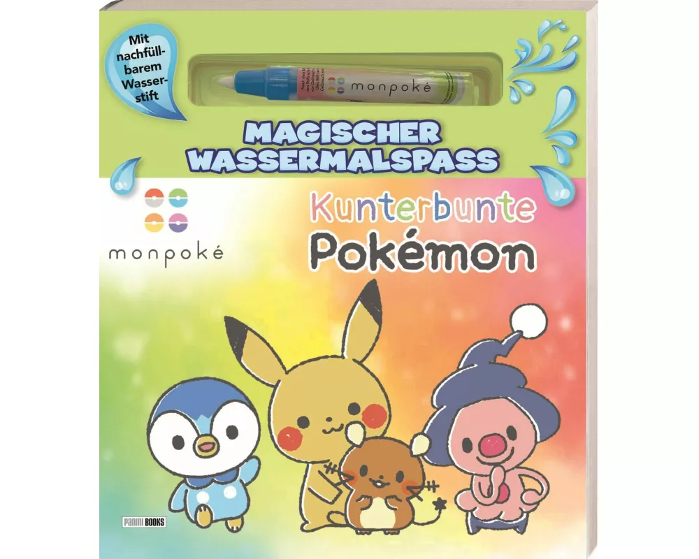 Monpoké: Magischer Wassermalspaß - Kunterbunte Pokémon