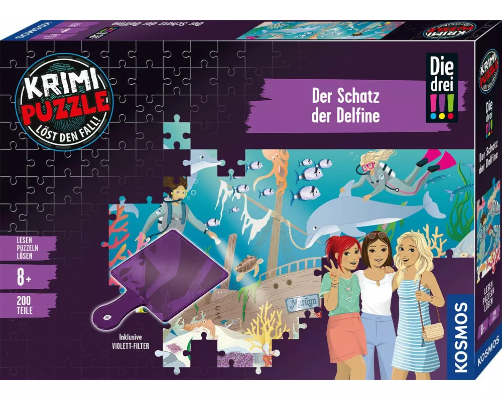 Krimipuzzle Die drei !!! Der Schatz der Delfine