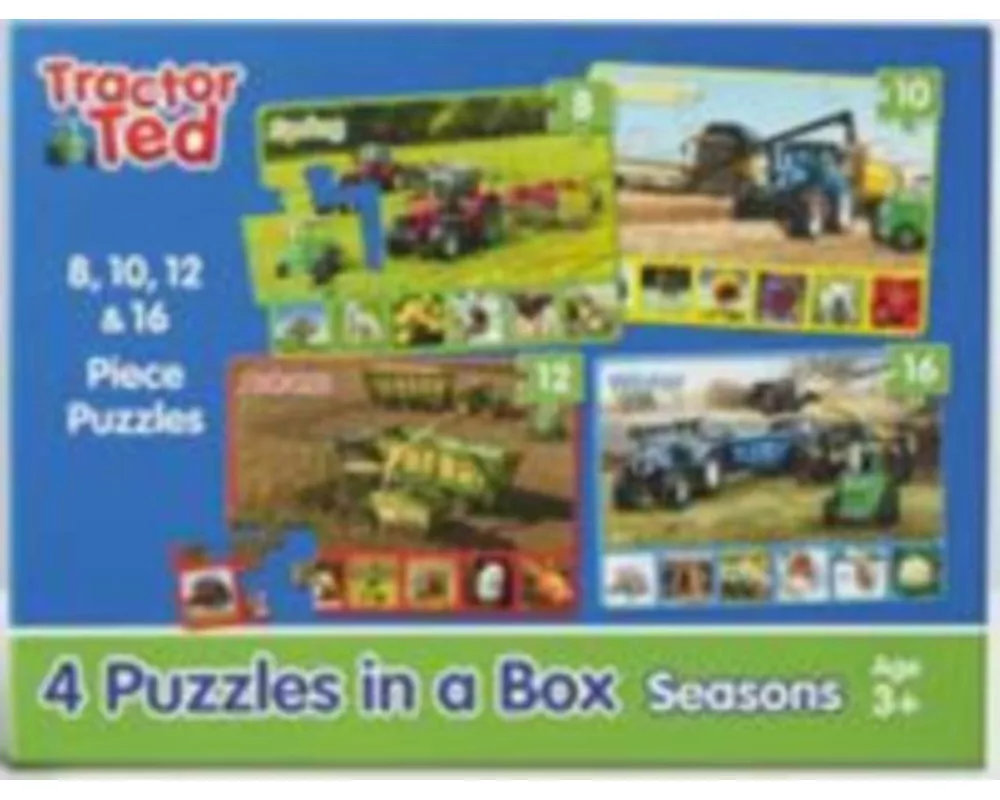 4 puzzles in a box - Tractor Ted