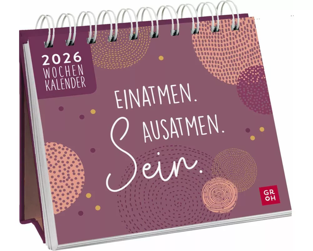 Mini-Wochenkalender 2026: Einatmen. Ausatmen. Sein