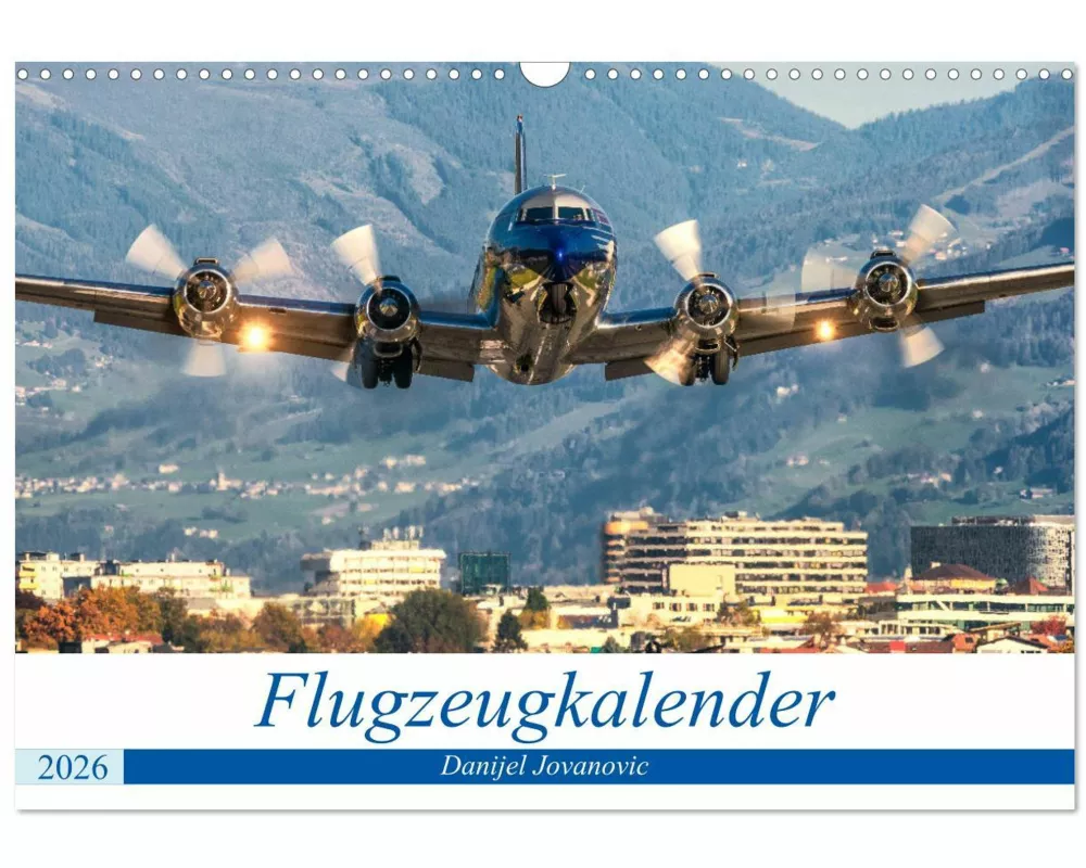 Flugzeugkalender (Wandkalender 2026 DIN A3 quer), CALVENDO Monatskalender