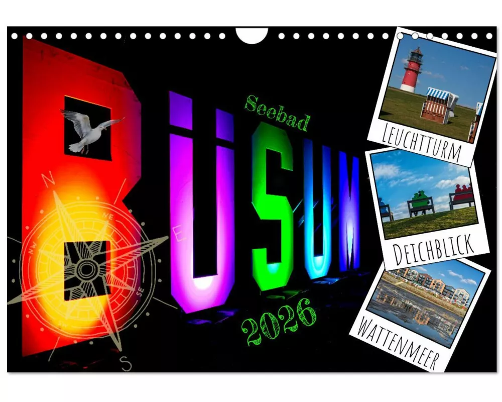 Seebad Büsum (Wandkalender 2026 DIN A4 quer), CALVENDO Monatskalender