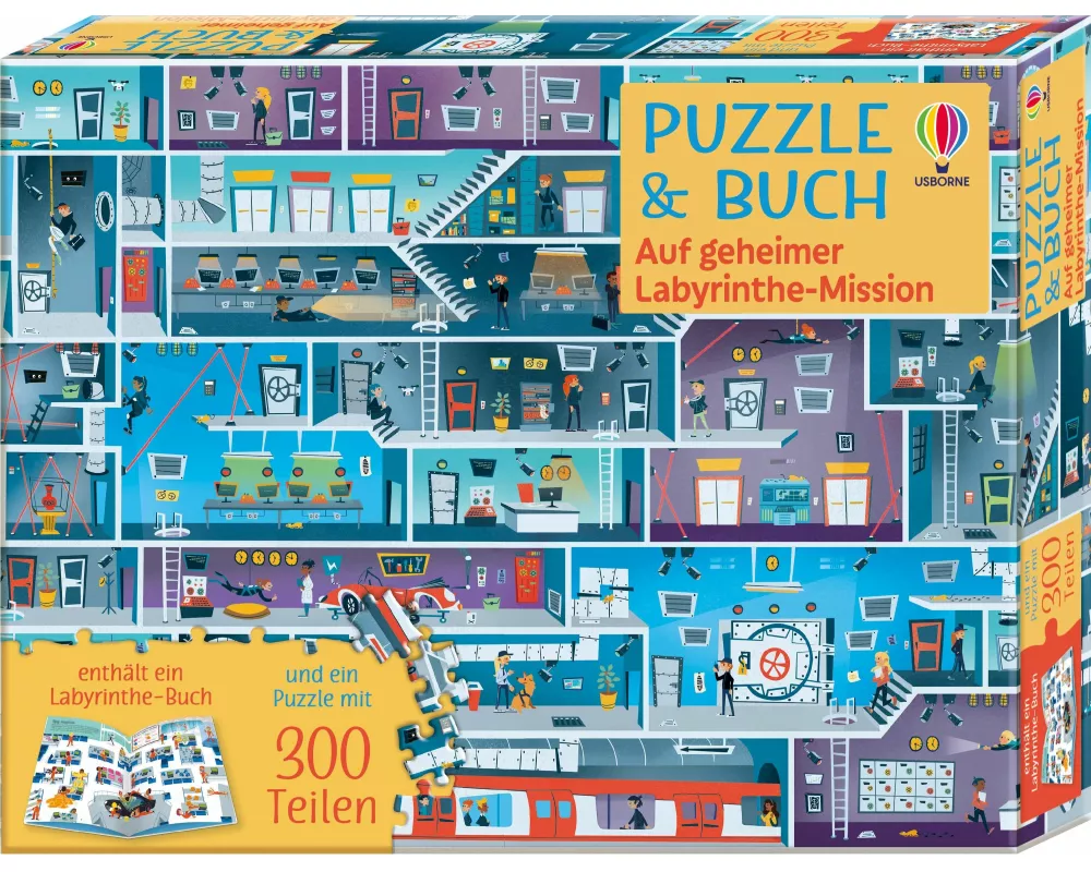 Puzzle & Buch: Auf geheimer Labyrinthe-Mission