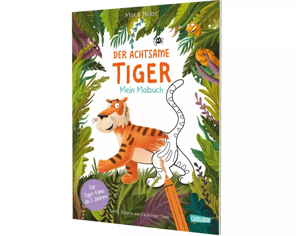 Der achtsame Tiger: Mein Malbuch
