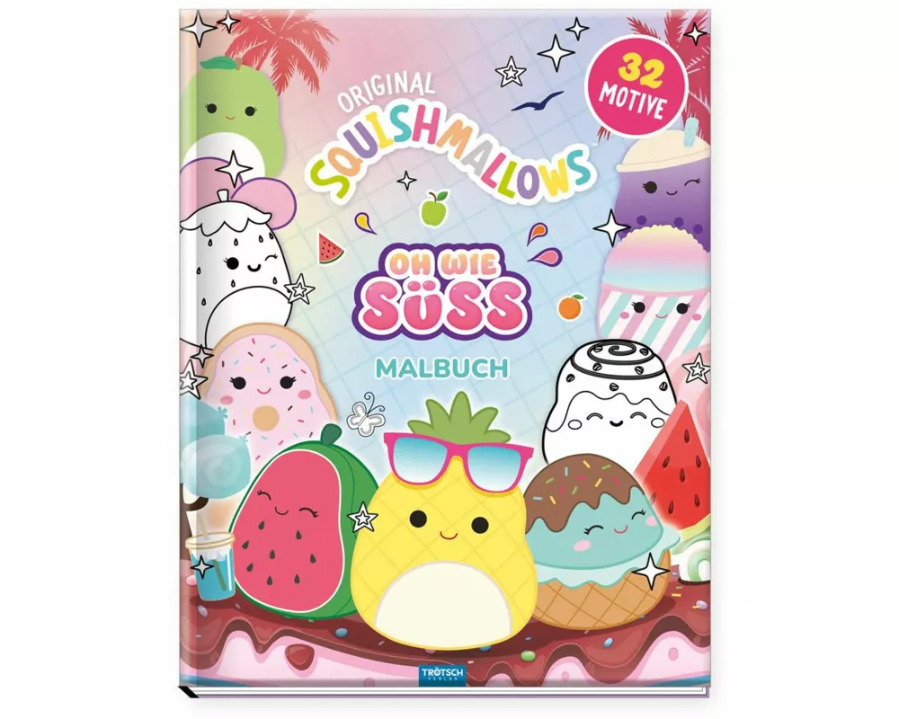 TRÖTSCH - Malbuch Original Squishmallows Oh wie süss Malbuch| Ab 3 Jahren
