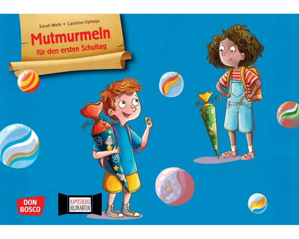 Mutmurmeln für den ersten Schultag. Kamishibai Bildkartenset