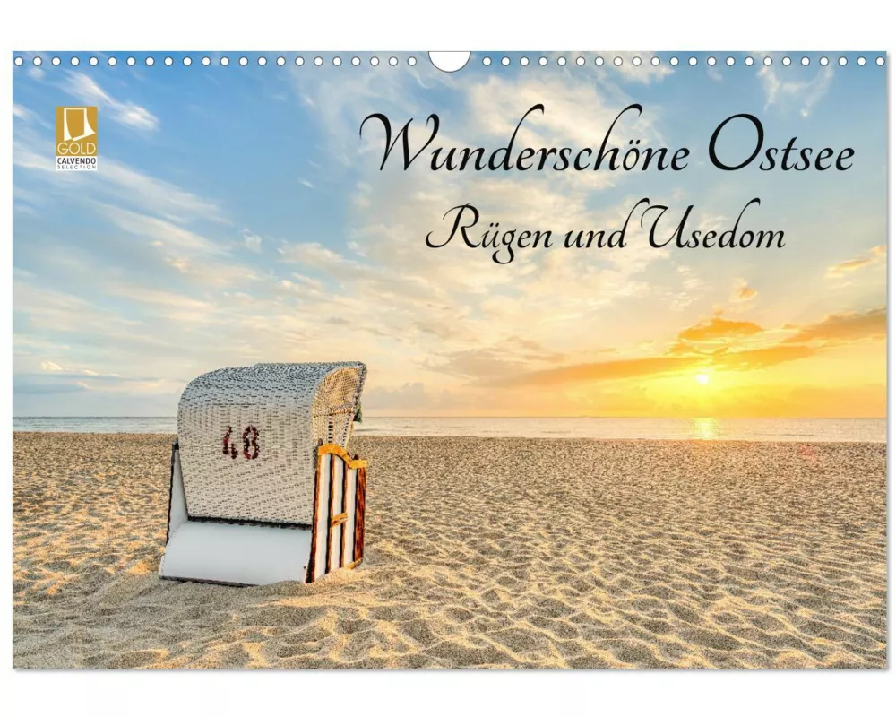 Wunderschöne Ostsee Rügen und Usedom (Wandkalender 2026 DIN A3 quer), CALVENDO Monatskalender
