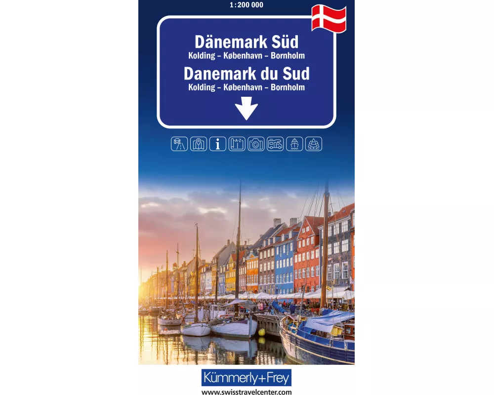 Kümmerly+Frey Regional-Strassenkarte Dänemark Süd 1:200.000