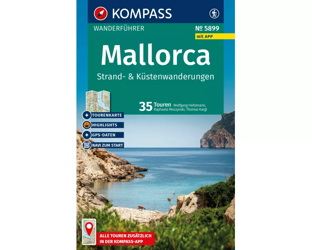 KOMPASS Wanderführer Mallorca Strand- und Küstenwanderungen, 35 Touren mit Extra-Tourenkarte