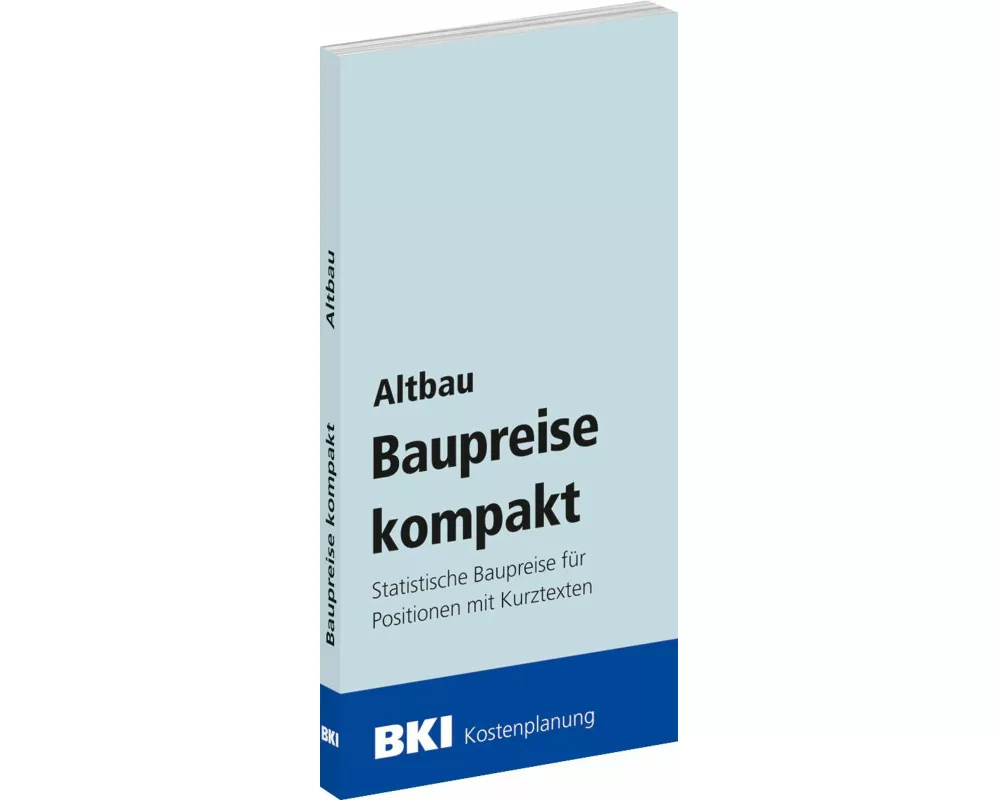 BKI Baupreise kompakt Altbau 2025