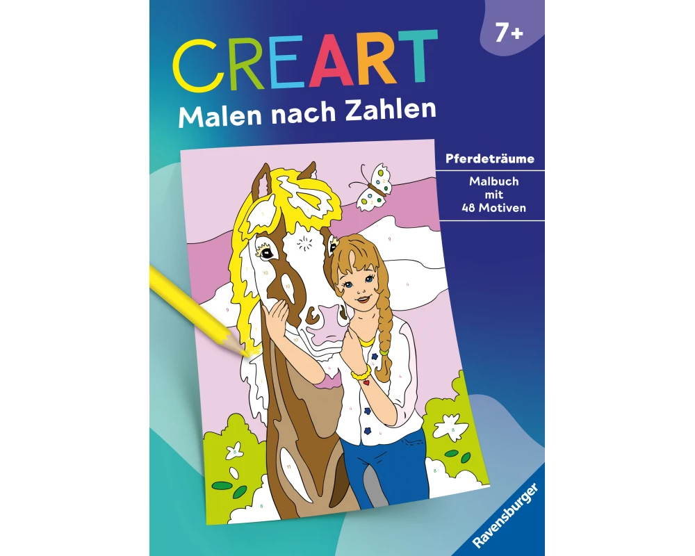 CreArt Malen nach Zahlen ab 7: Pferdeträume