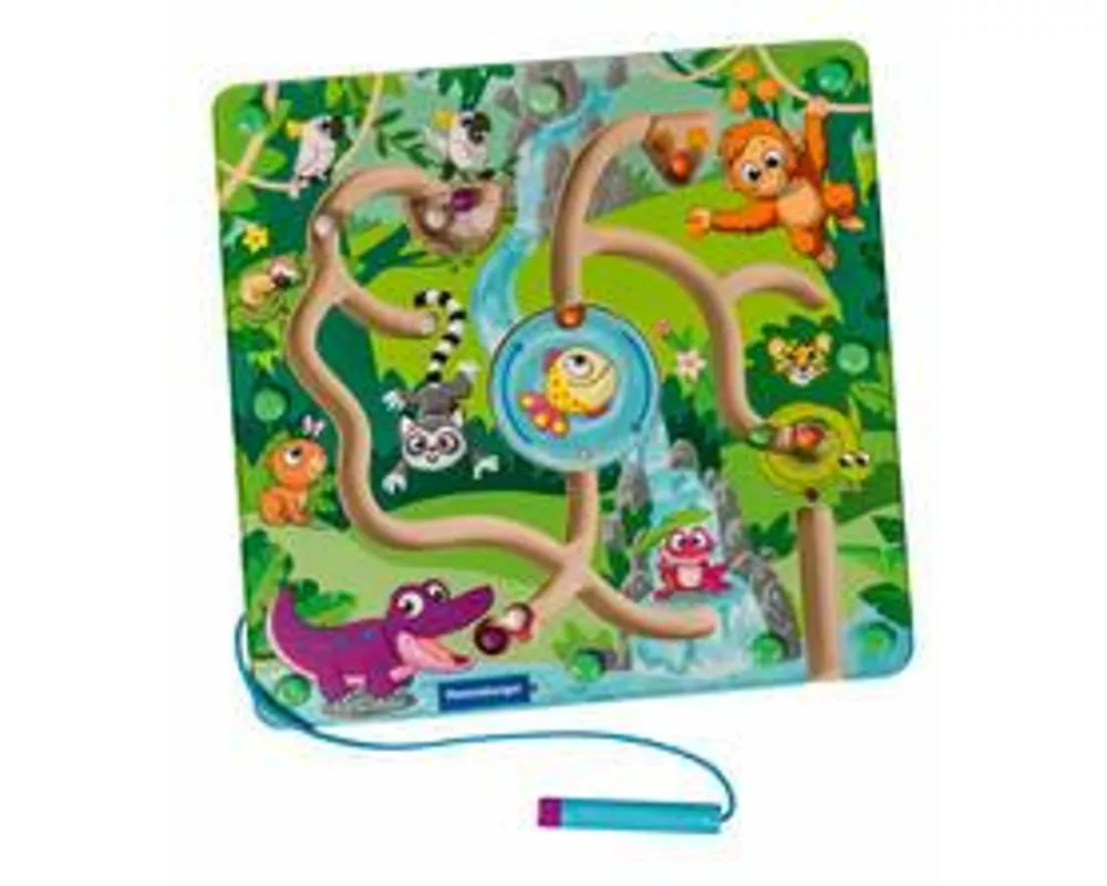 Play+ Magnetisches Holz-Labyrinth: Dschungel - ab 18 Monate