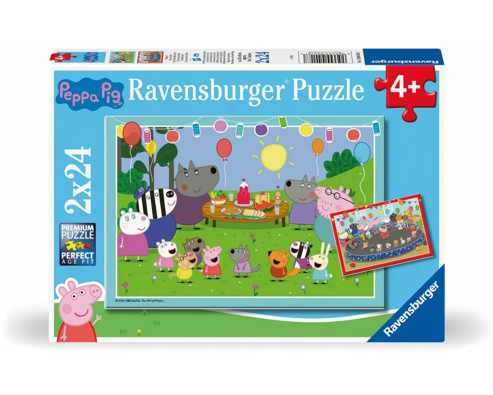 Kinderpuzzle 2x24 Teile - Peppa Wutz - Partyzeit!