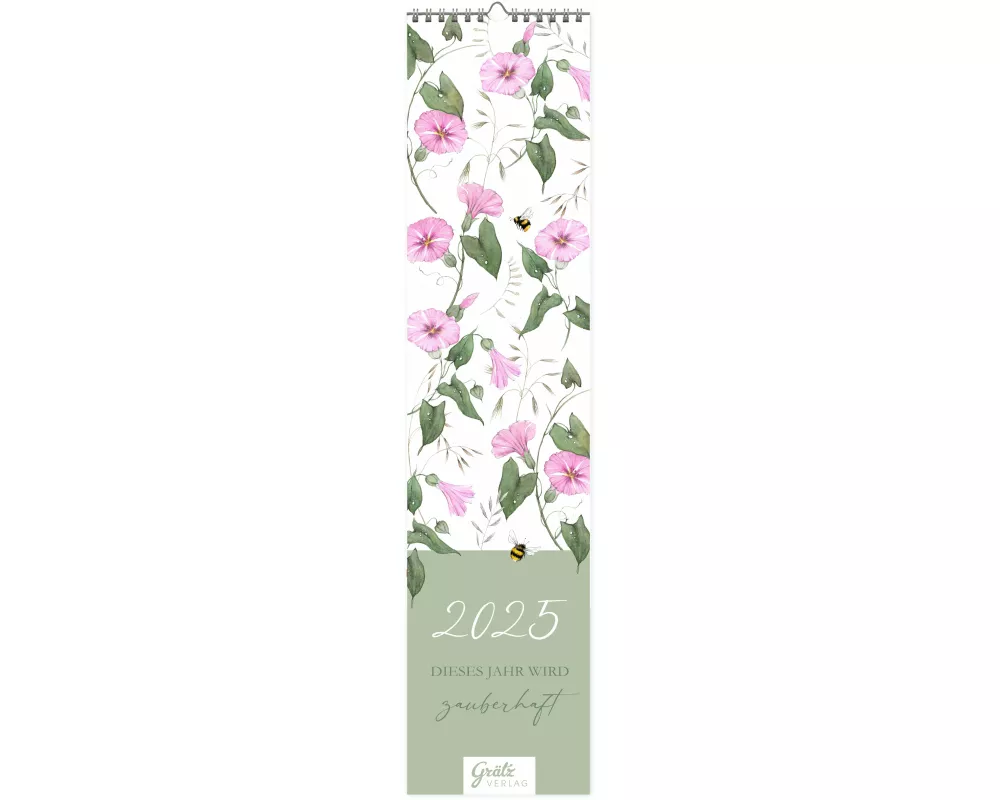 Monatsplaner rosa Blüten 2025