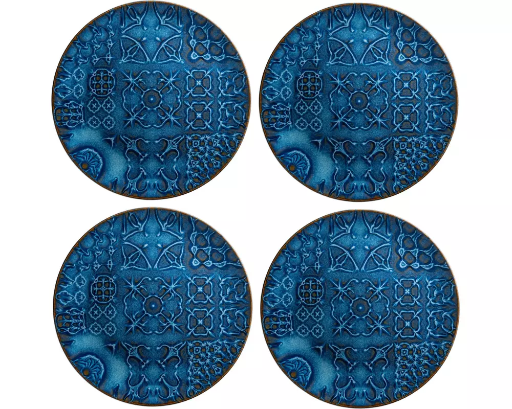 Mäser Platzteller Tiles 33 cm, 4 Stück, Blau