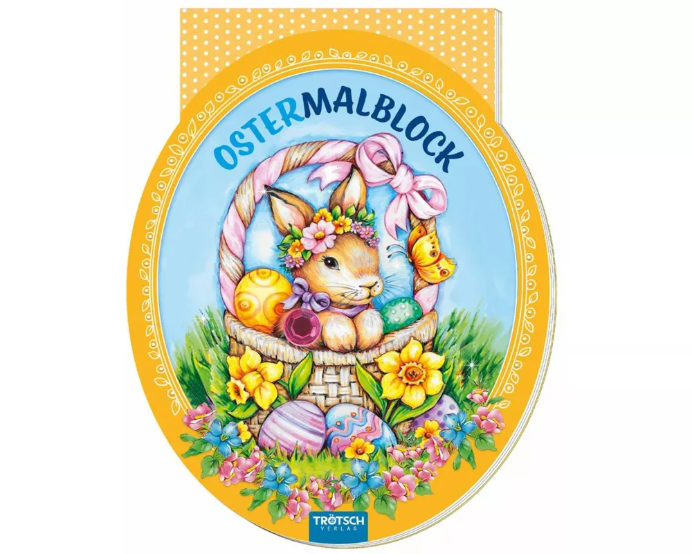 Trötsch Ostermalblock mit Glitzerstein