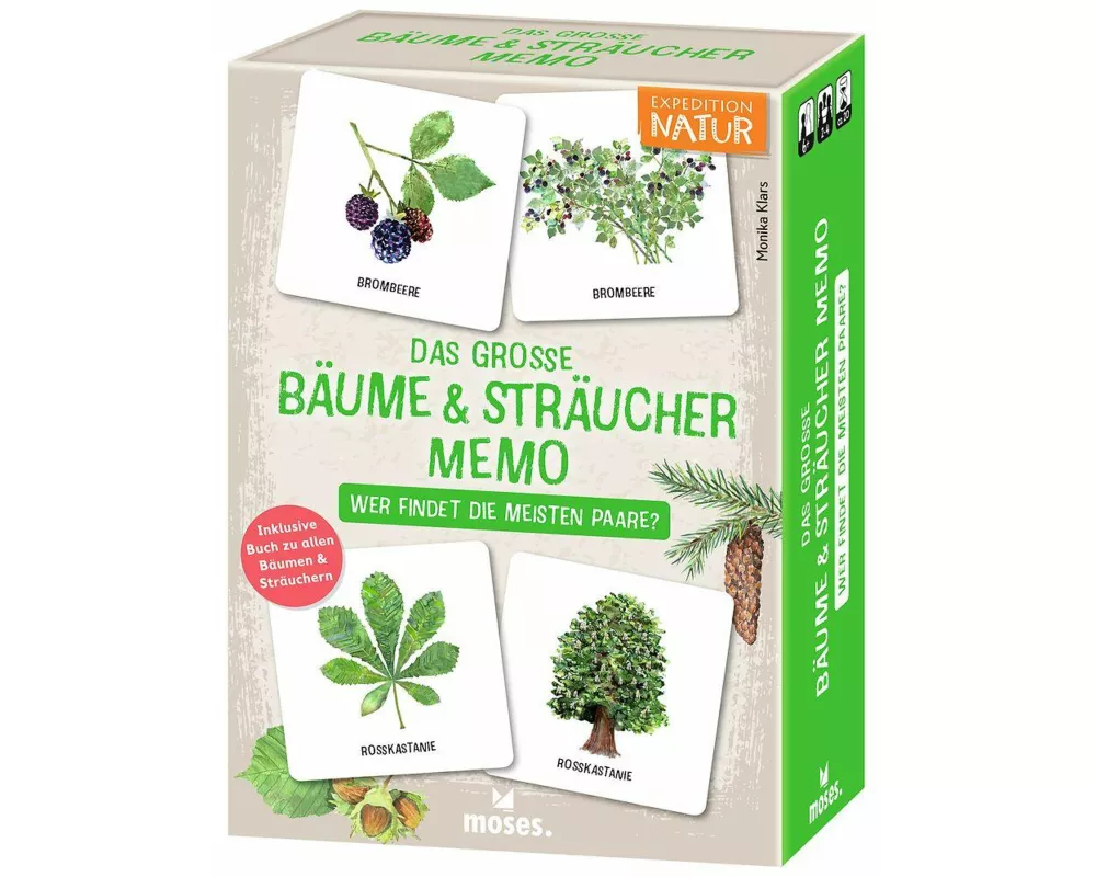 Das grosse Bäume und Sträucher Memo - Wer findet die meisten Paare?