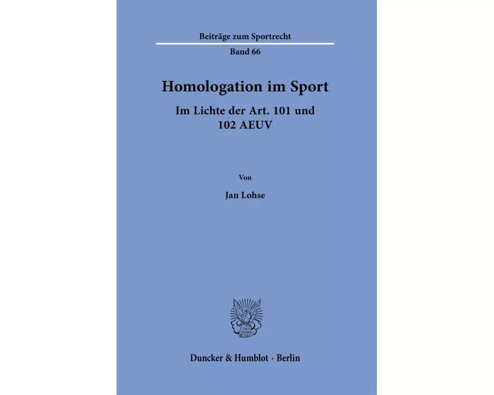 Homologation im Sport