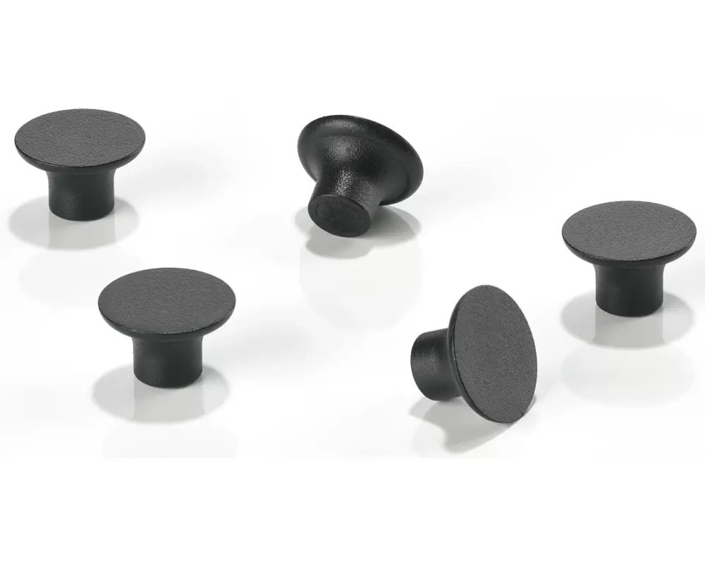 Zone Denmark Haftmagnet aus Aluminium, 5 Stück, Black