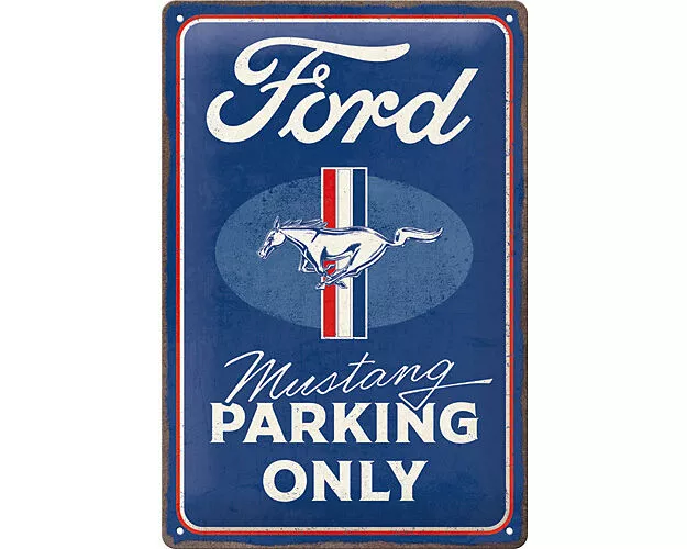 Blechschild. Ford / Mustang - Parking Only