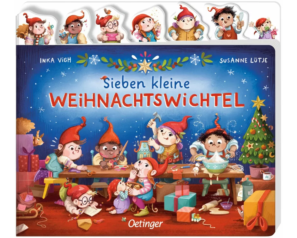 Sieben kleine Weihnachtswichtel