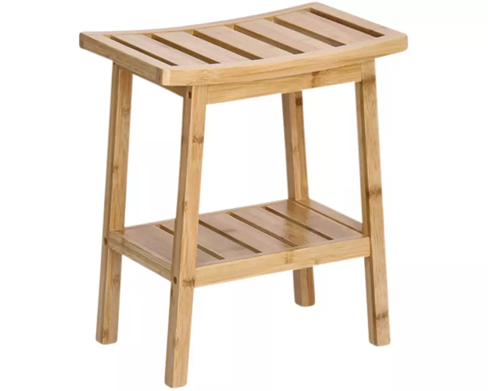 Zeller Present Hocker mit Ablage 40 x 25 x 46 cm, Nature