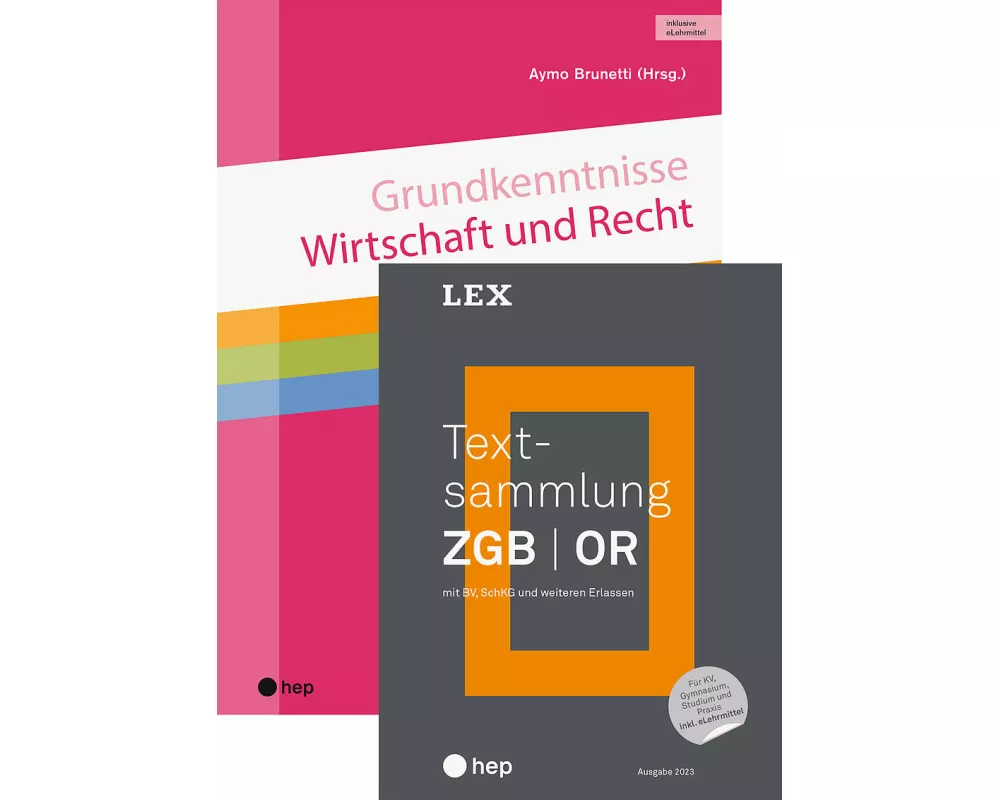 Spezialangebot "Textsammlung ZGB | OR" und "Grundkenntnisse Wirtschaft und Recht"