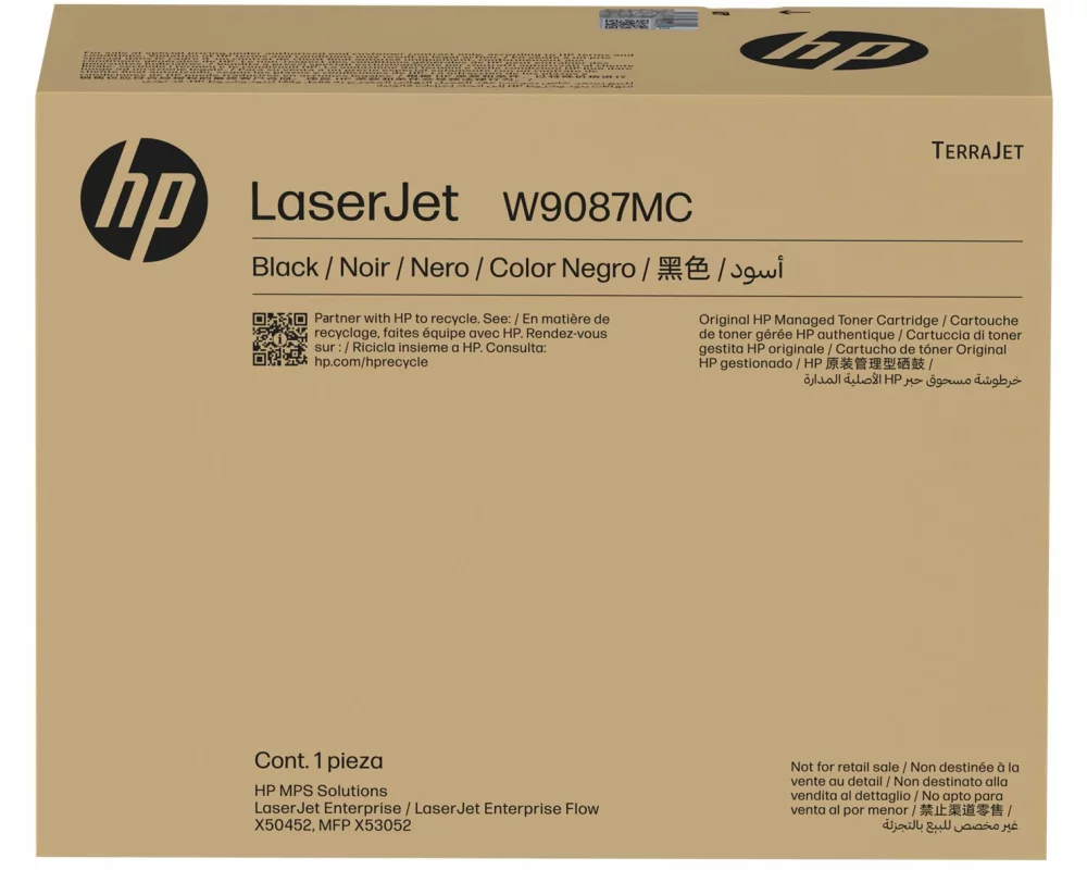 HP W9087MC, Black, Managed, LaserJet, Toner cartridge