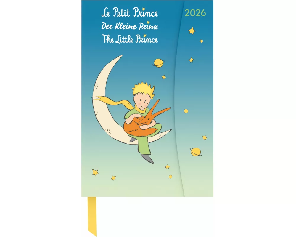 teNeues - Der kleine Prinz 2026 – Buchkalender 10x15 cm | Kompakter Wochenkalender mit Magnetverschluss für Fans von Antoine de Saint-Exupéry