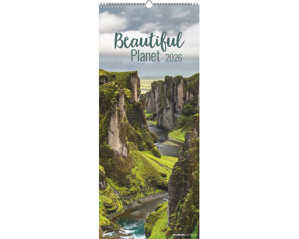 Alpha Edition - Beautiful Planet Kalender 2026 – Wandkalender 30×70 cm mit internationalen Naturfotografien von Robert Haasmann, großformatiger Fotoka